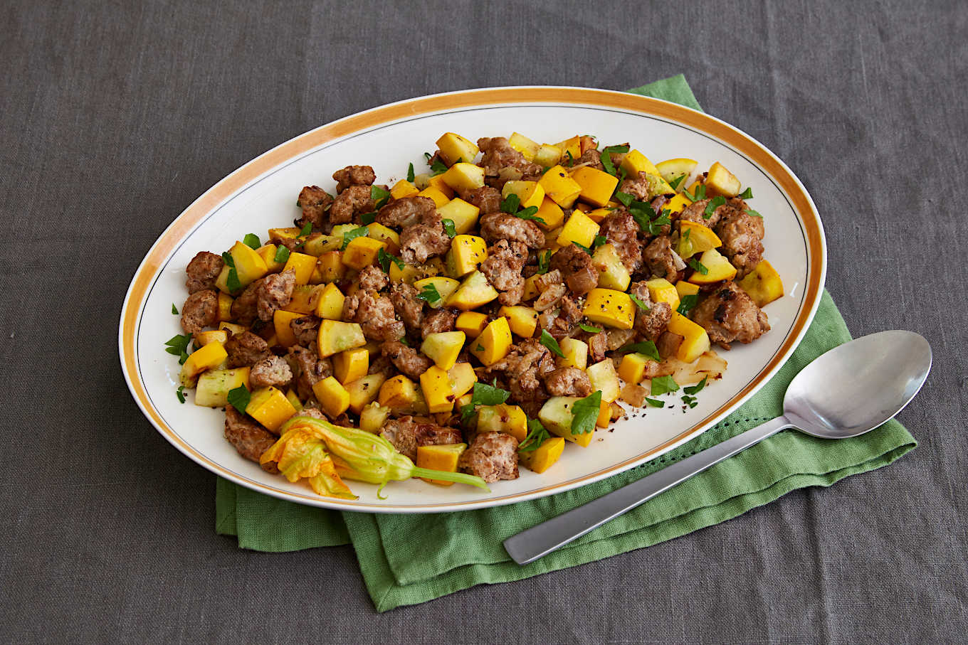 High Protein Turkey & Squash Breakfast Hash